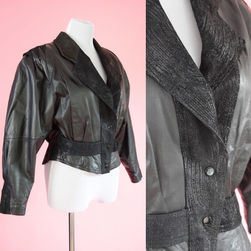 🤟 Vintage 80s Leather Jacket Rockstar Coat